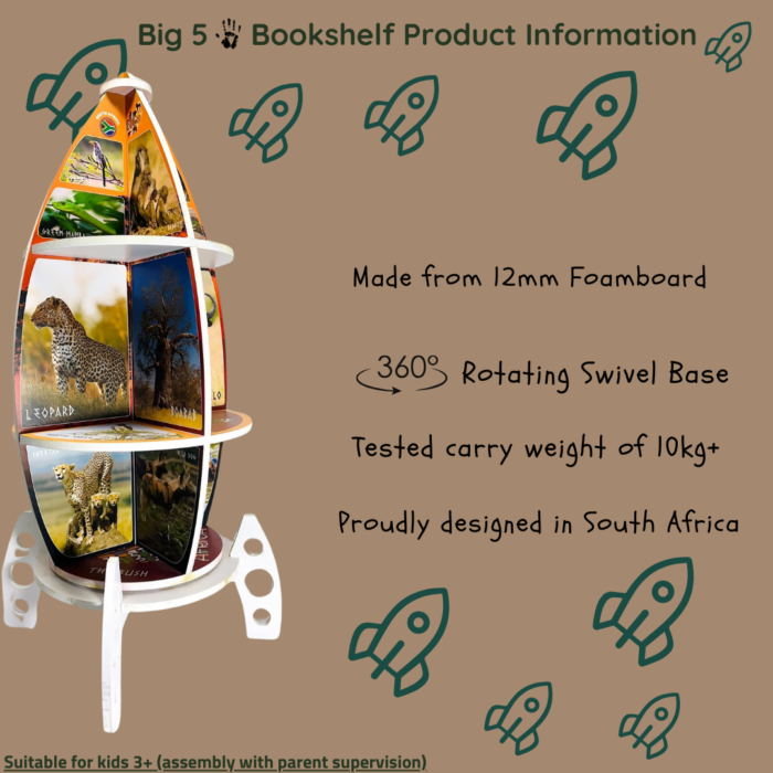 Big 5 Kids Rotating Rocketship Bookshelf - Image 4