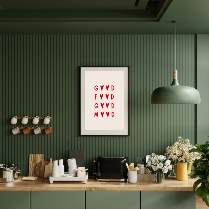A4 printable download poster GOOD FOOD GOOD MOOD