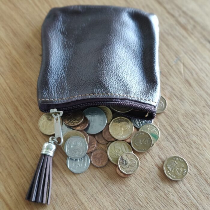 Leather Coin Purse with Tassel - Image 5