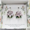 Floral Clay Flower Earrings - Mauve Blooms