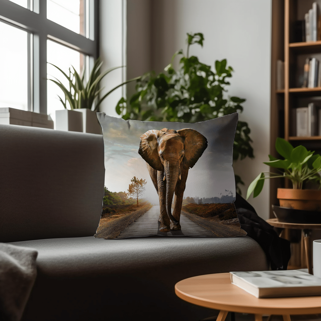 Small Wildlife Printed Velvet Scatter Cushion 40x40 - Moksi