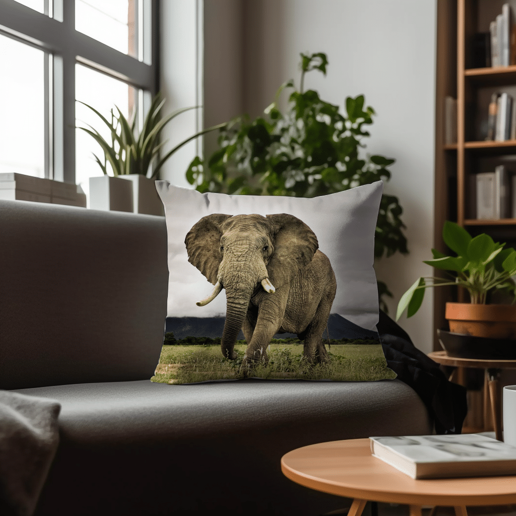 Small Wildlife Printed Velvet Scatter Cushion 40x40 - Moksi