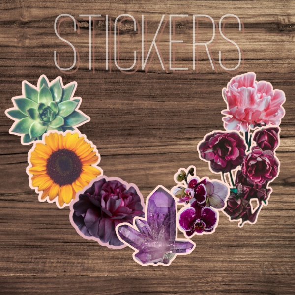 Flower Vinyl Stickers Floral Collection Art Stickers Moksi