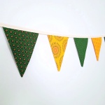 Rugby Supporter Shweshwe Bunting Banner Medium Flags