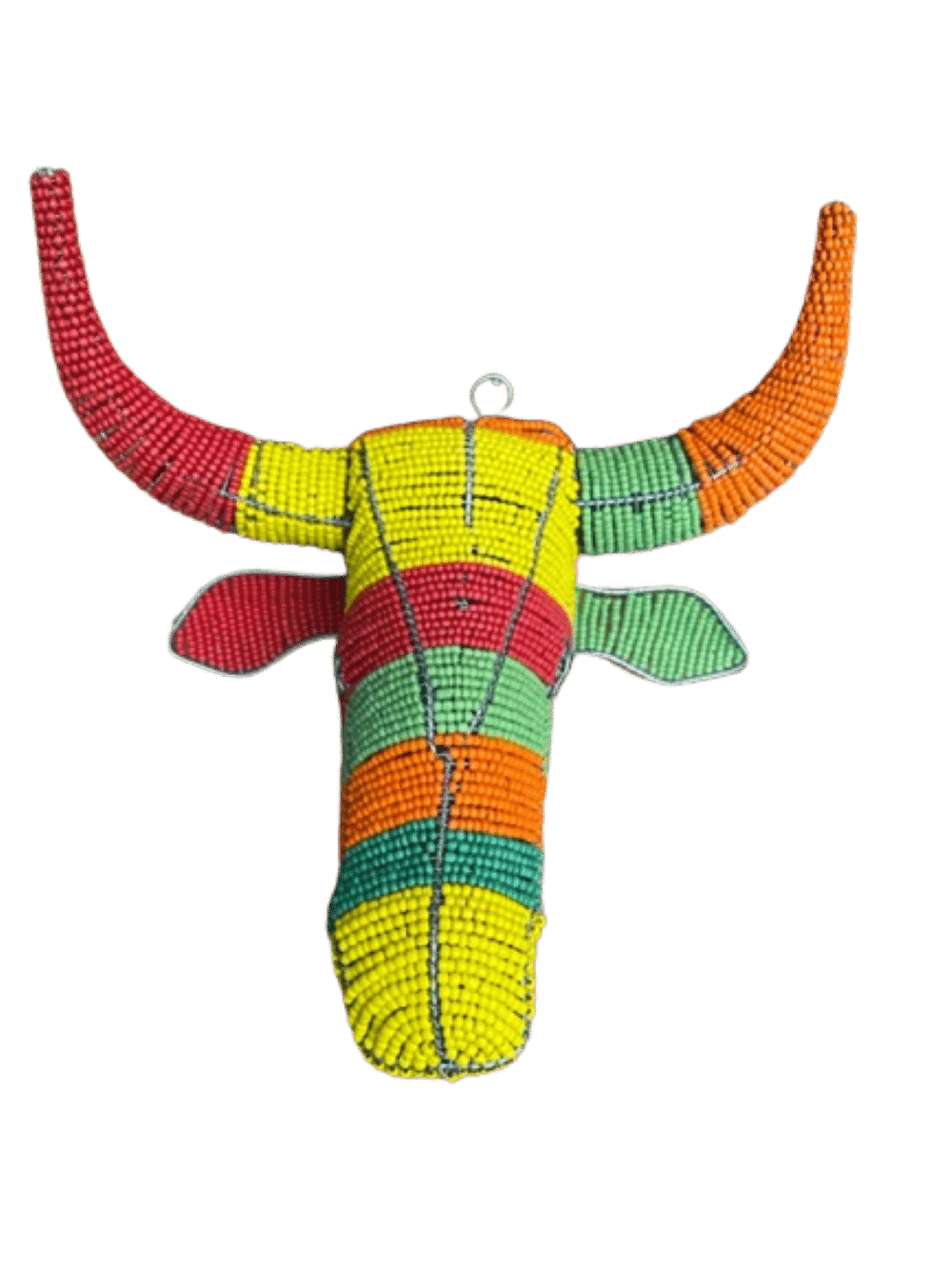 Bead and Wire Multi-Colour Nguni Cow Head - Wall Decor Art Handmade