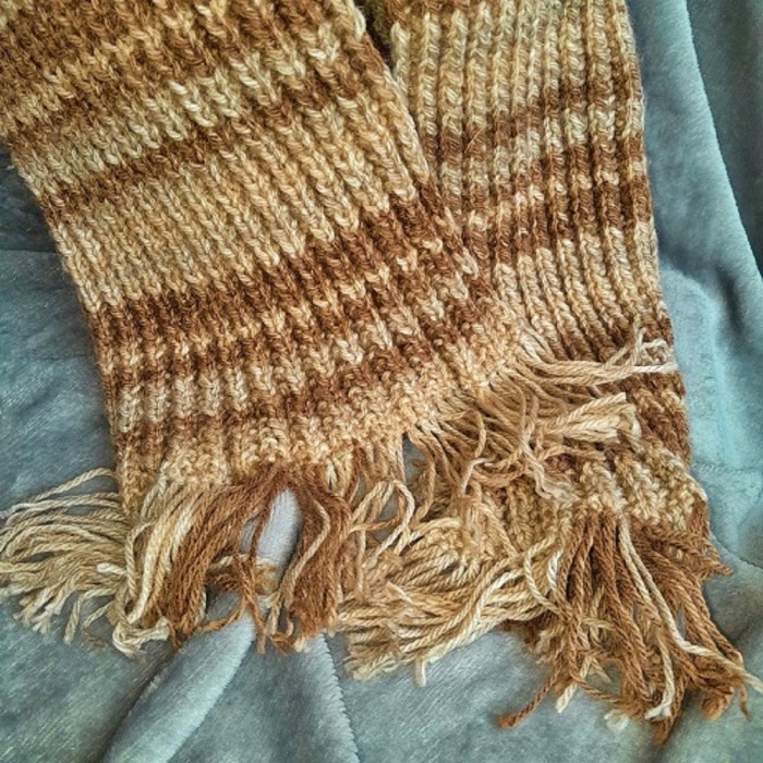 Self Striping Scarf - Brown Fox - Image 2