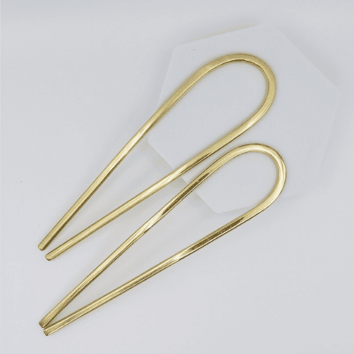 Siobhan Brass Hair Bun Pin - Image 3