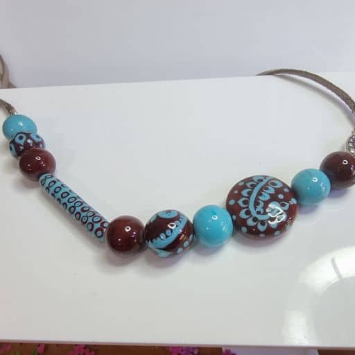 Modern Glass Bead Necklace - Image 3