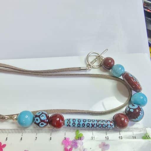 Modern Glass Bead Necklace - Image 5
