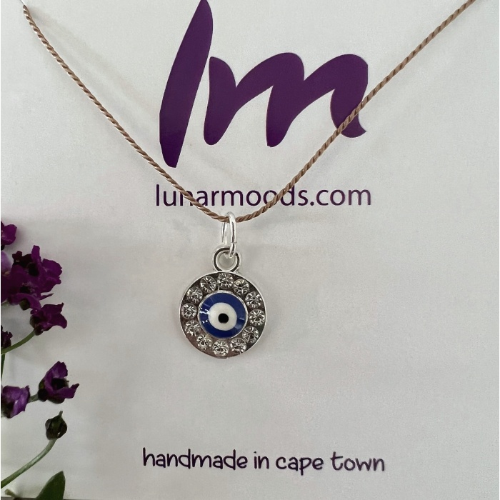 Evil Eye on Silk Necklace