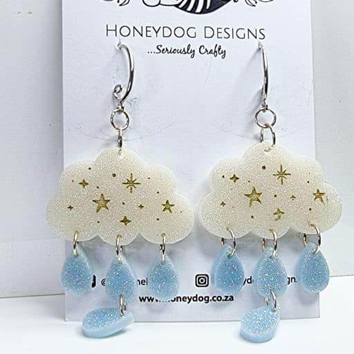 Resin Earrings - Cloud and Waterdrop - Image 5
