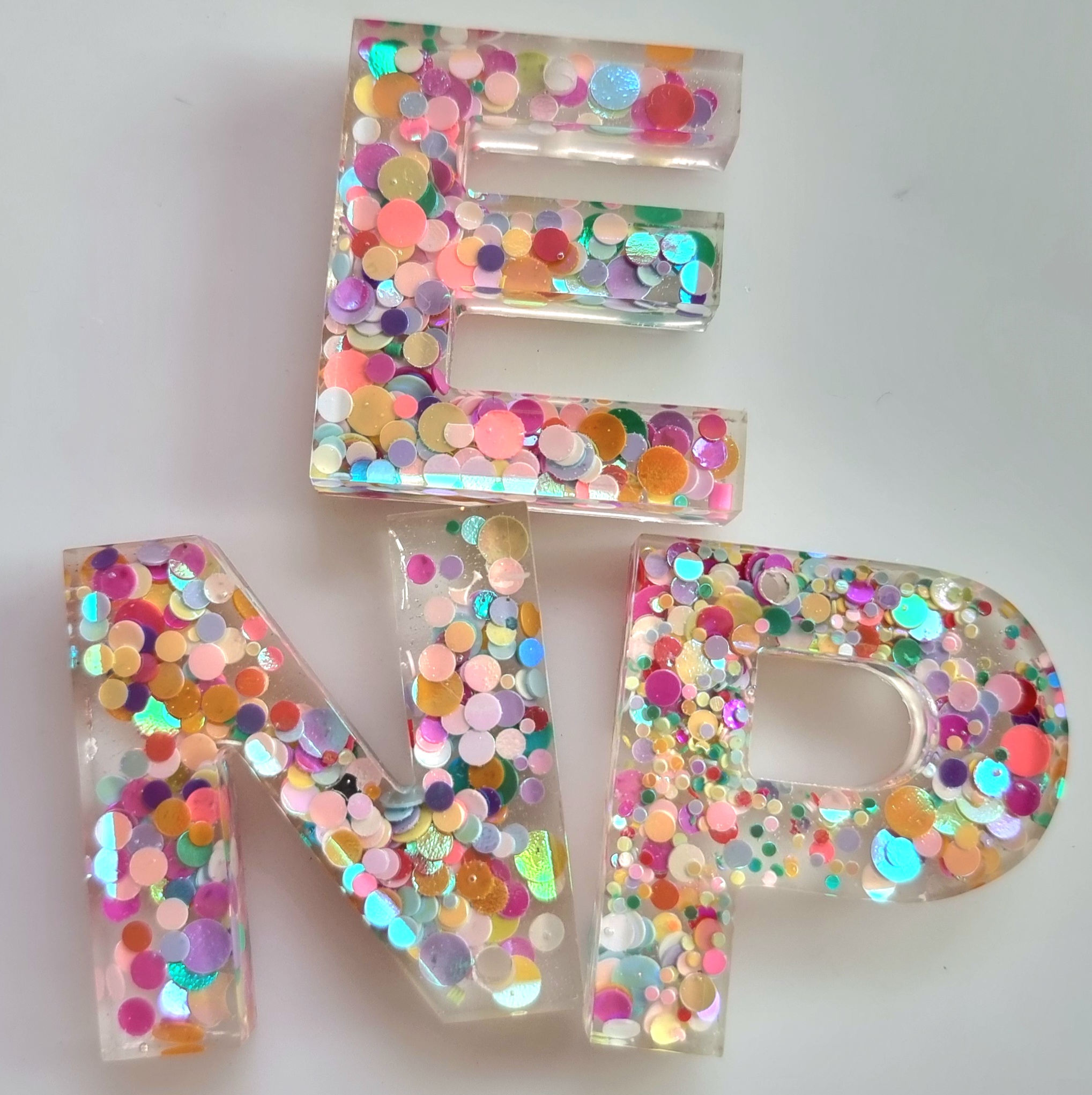Custom Resin Letter Key Chain - Image 4