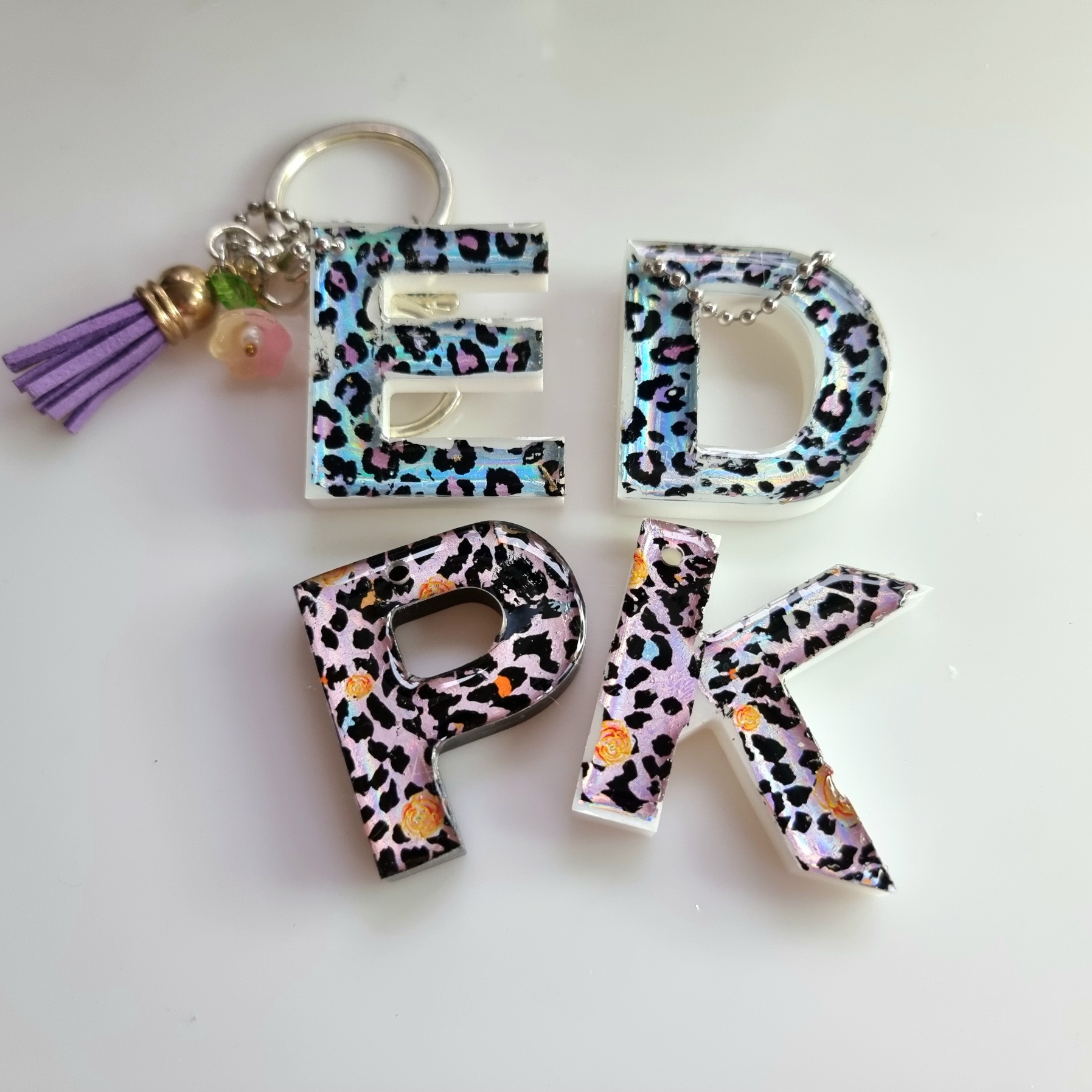 Custom Resin Letter Key Chain - Image 3