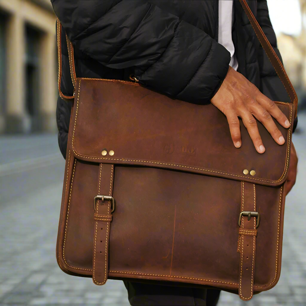 Bahama Leather Laptop Bag - Image 9