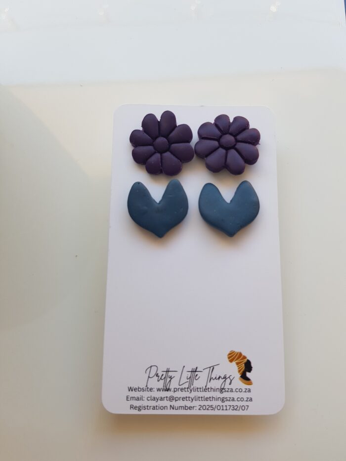 Midnight Bloom Duo Earrings - Image 2