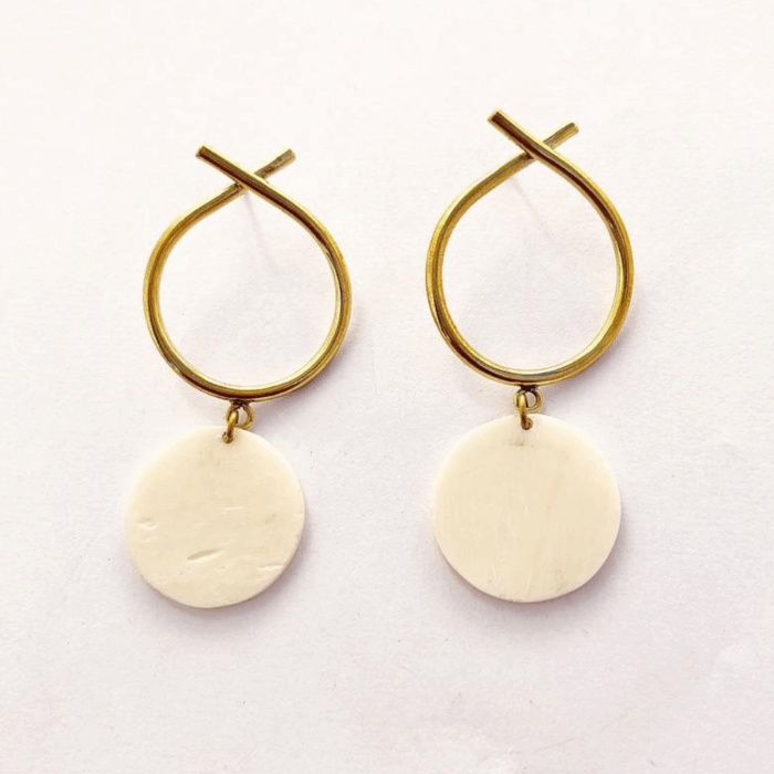 Aurora Brass Drop Earrings