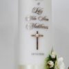 Baptism Candle - Flower Design