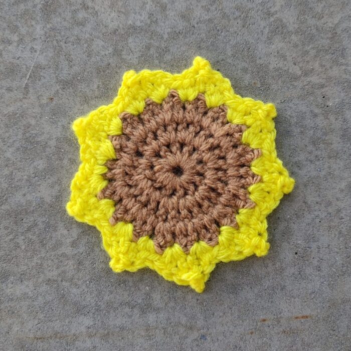 Sunflower Crochet Coasters - Set of 6 - Image 2