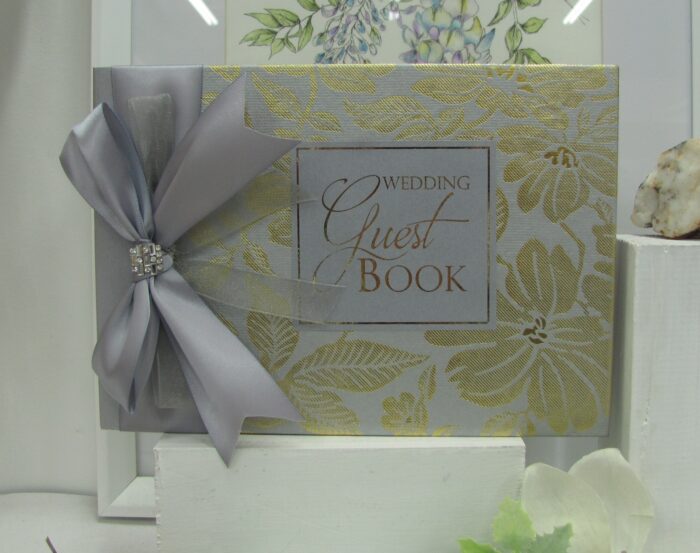 Wedding Guest Book - Silver and Gold - Image 2