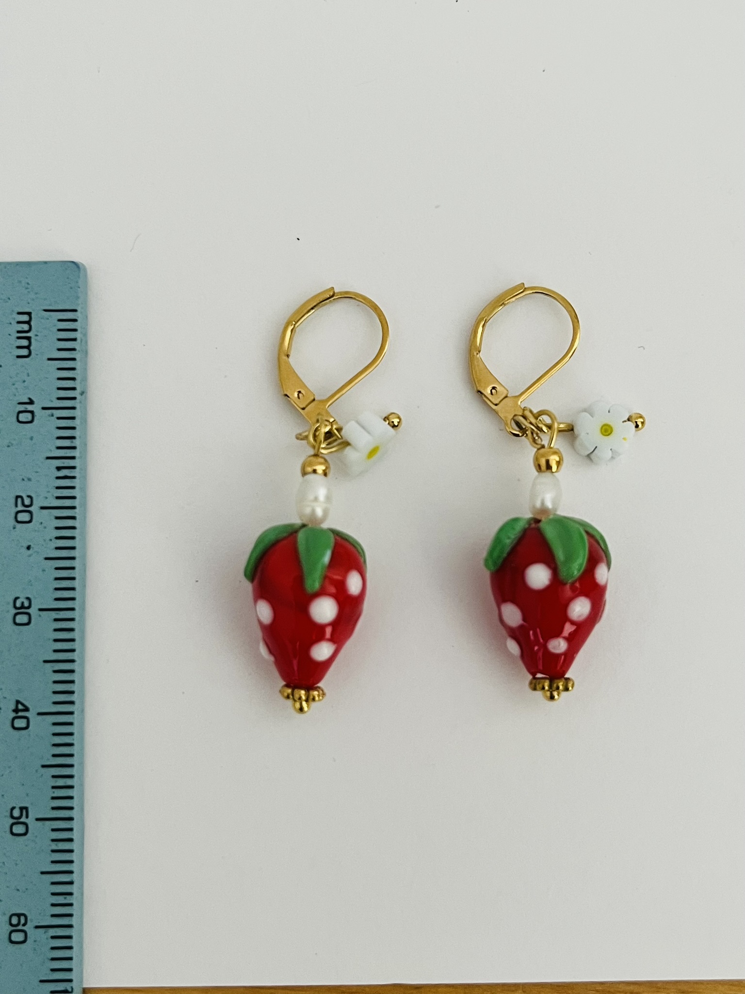 Strawberry Charm Earrings - Image 3