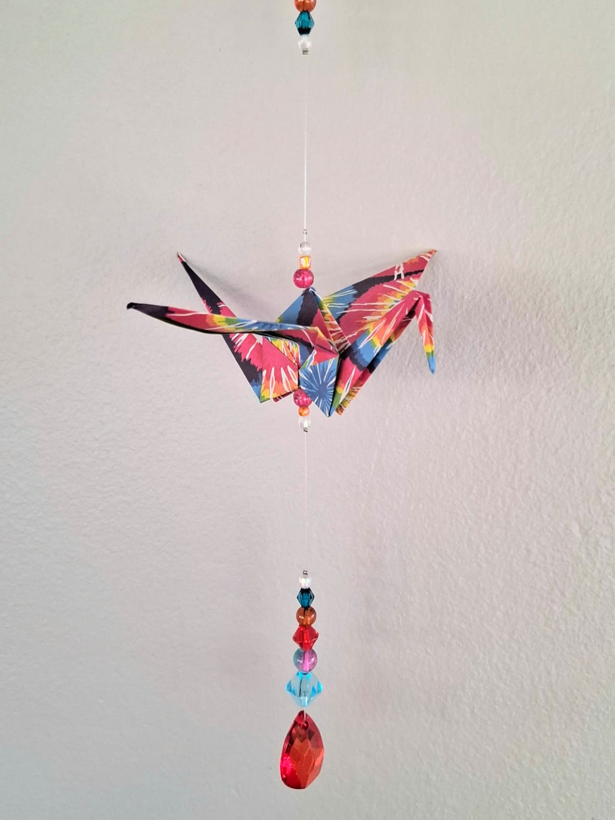 Origami Crane Mobile - Rainbow Tie Dye - Image 3
