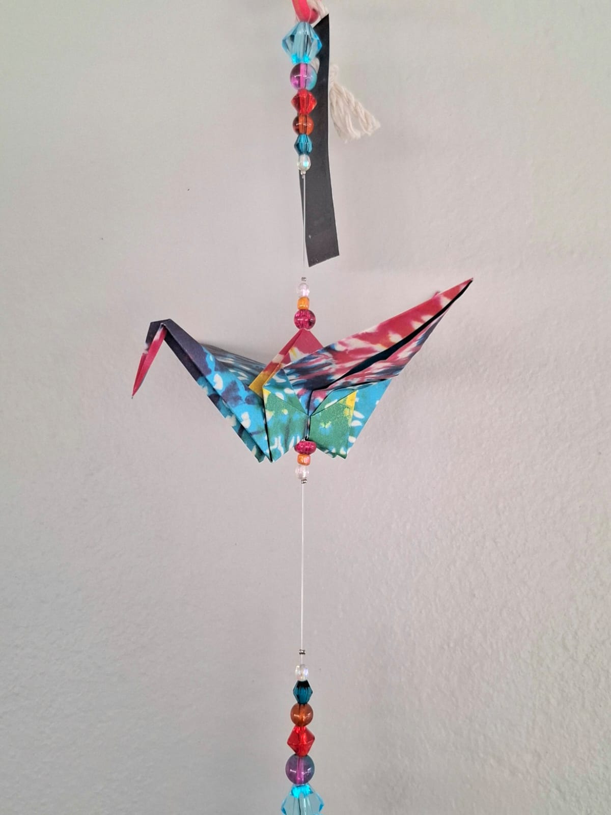 Origami Crane Mobile - Rainbow Tie Dye - Image 4