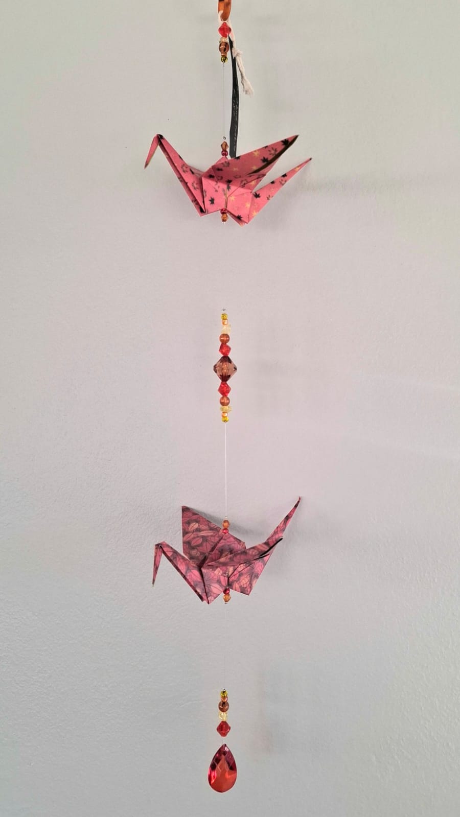 Origami Crane Mobile - Red Nature - Image 2