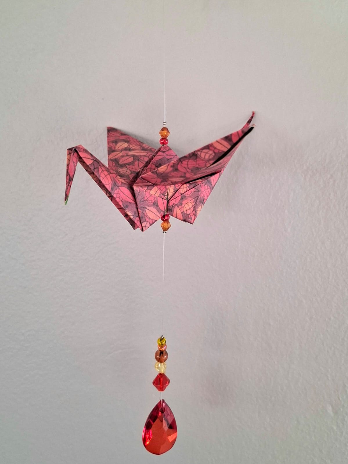 Origami Crane Mobile - Red Nature - Image 3