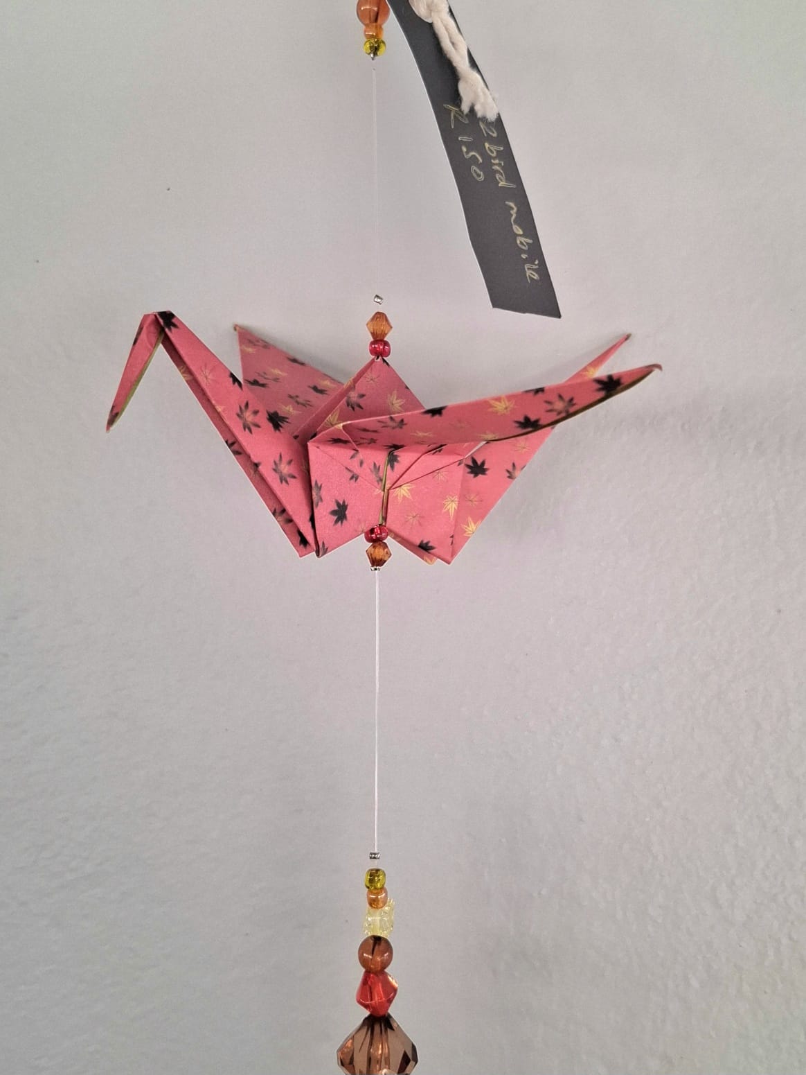 Origami Crane Mobile - Red Nature - Image 4
