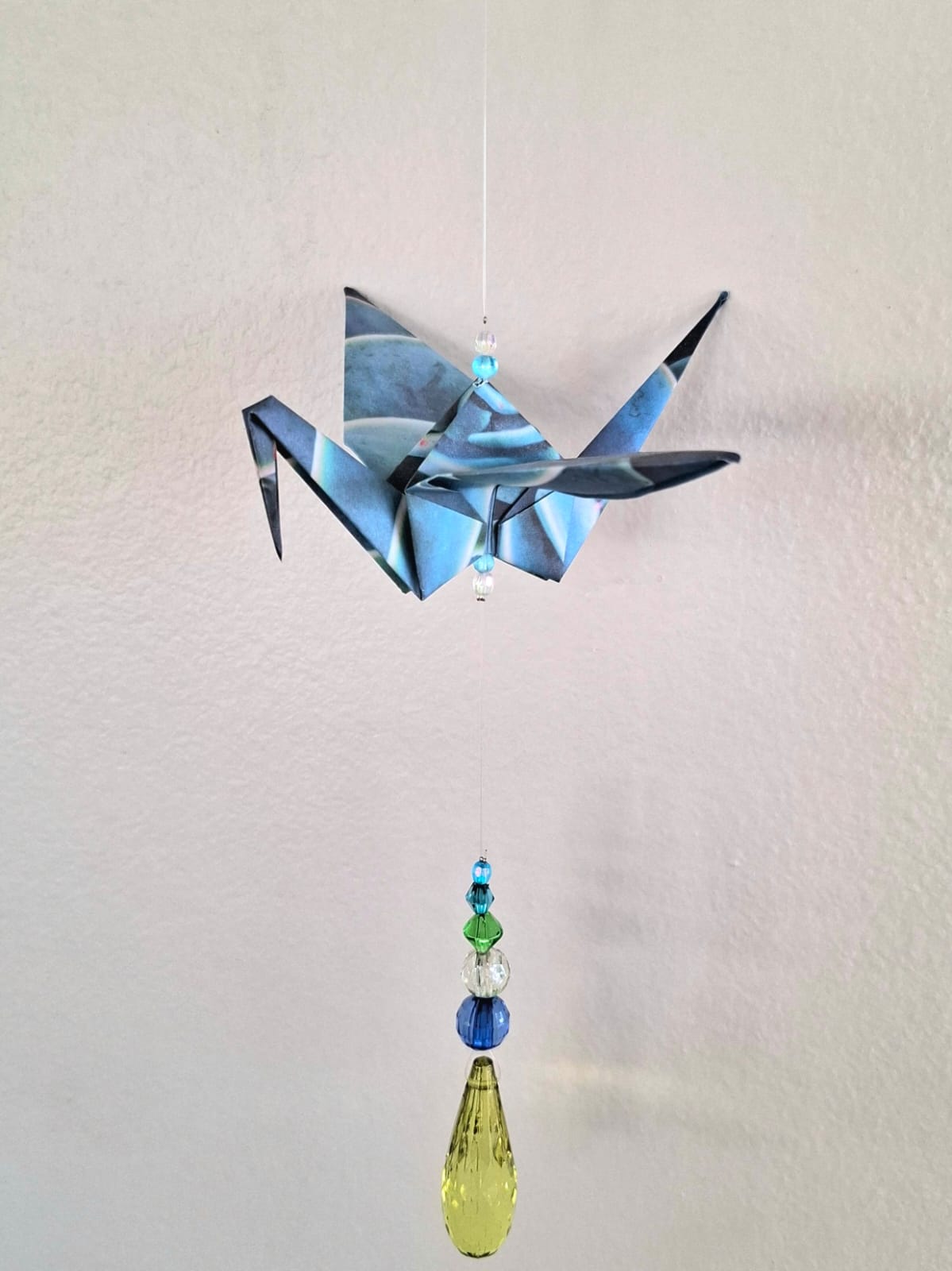 Origami Crane Mobile - Blue Nature - Image 3