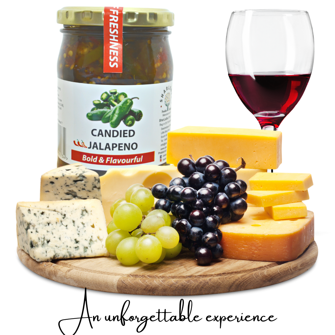 Sharlebel Candied Jalapeno with Cheese and Wine