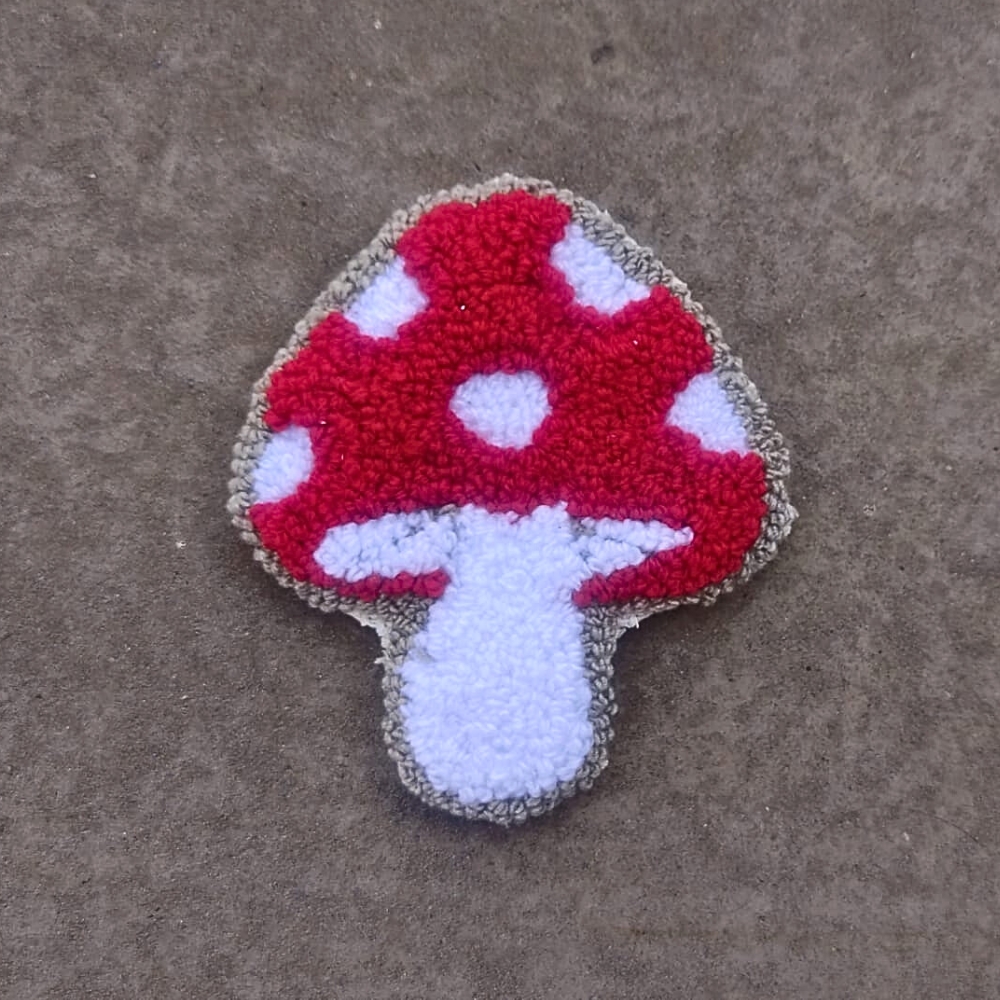 Mushroom Mug Rug - Red - Image 2