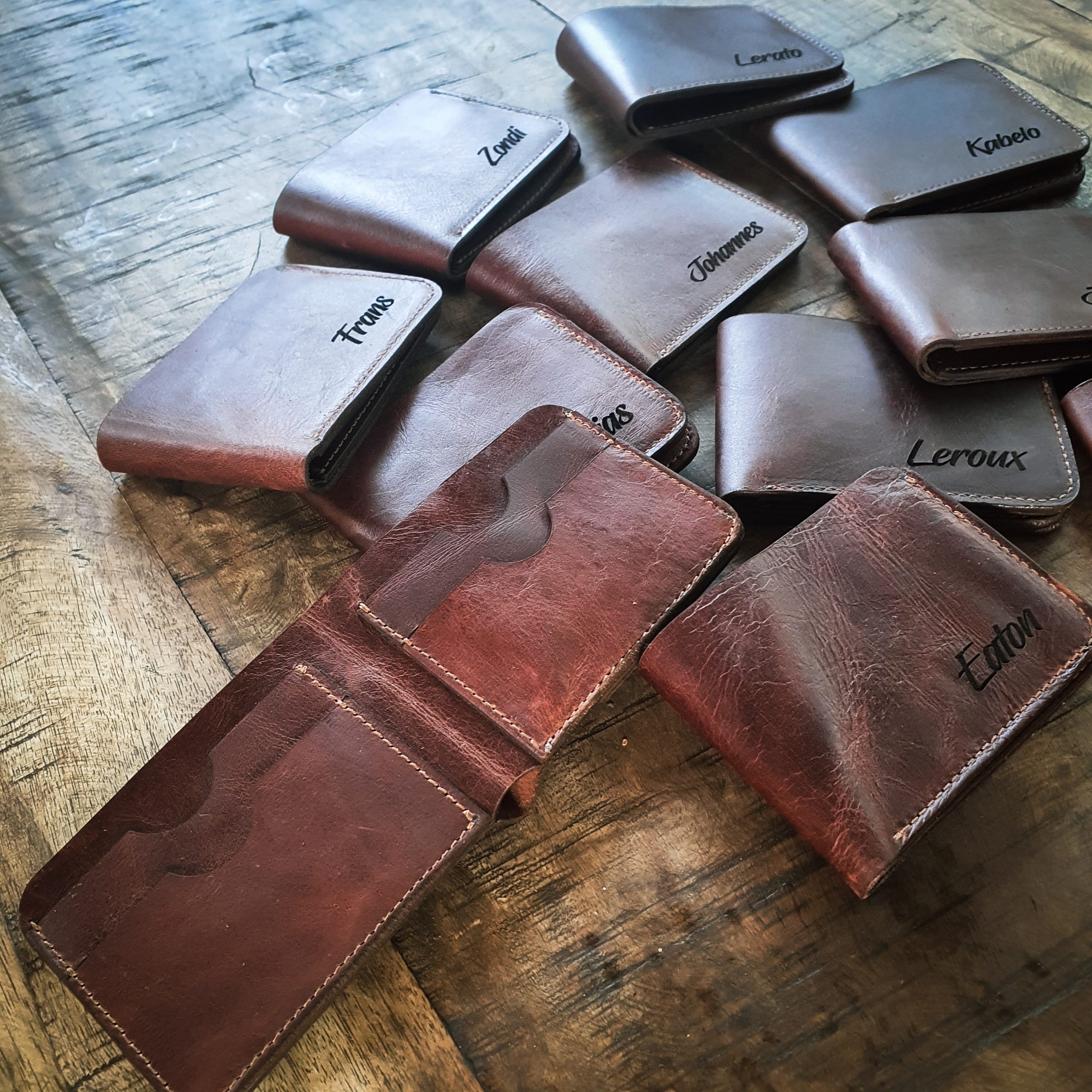 Personalised Leather Mens Wallet - Moksi