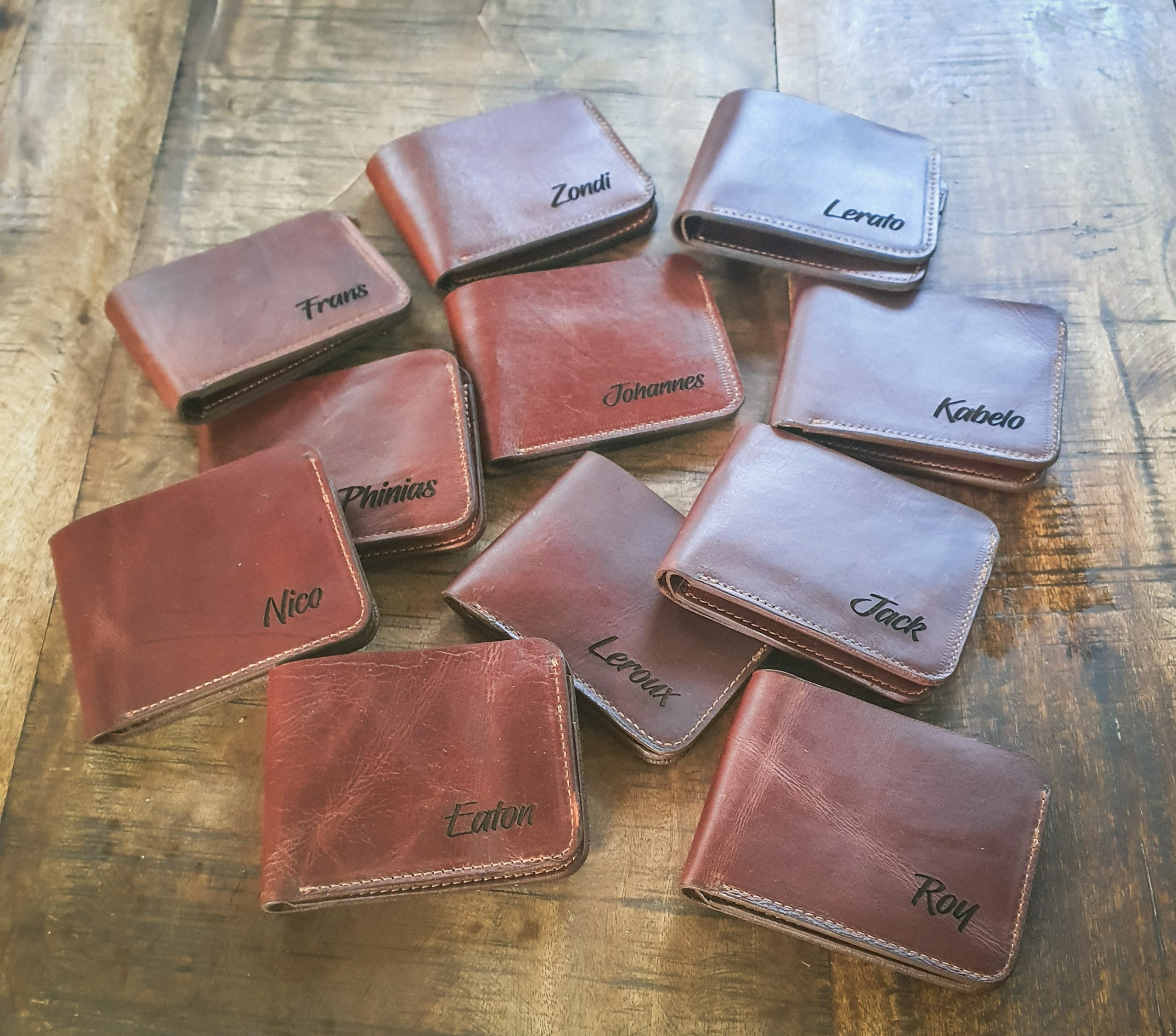Personalised Leather Mens Wallet - Moksi