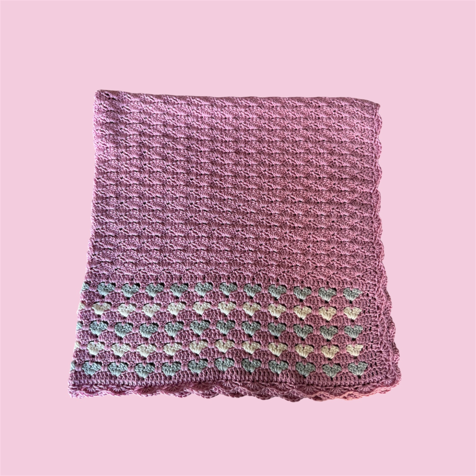 Heart Blanket - Pink - Image 2