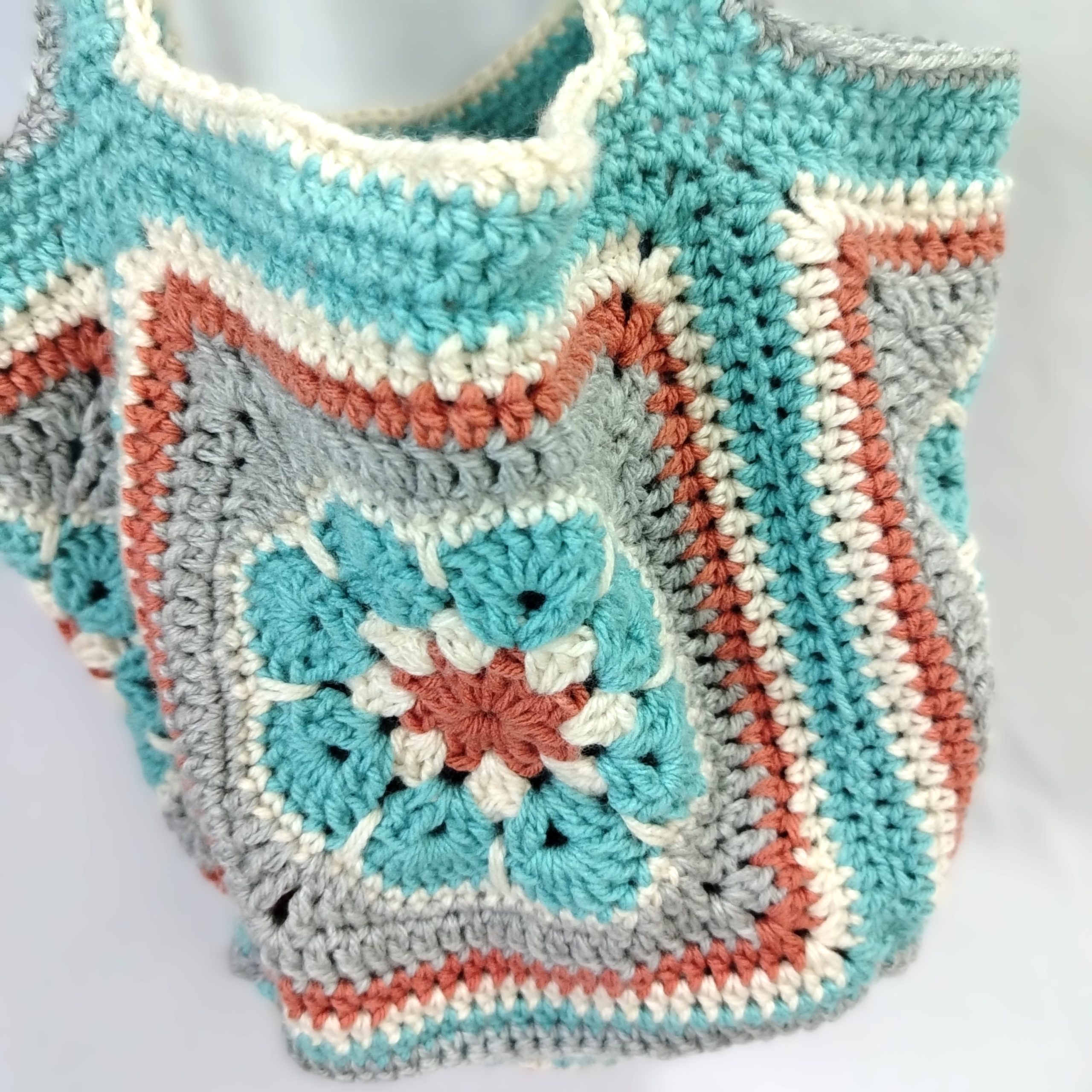 African Flower Crochet Bucket Bag Moksi