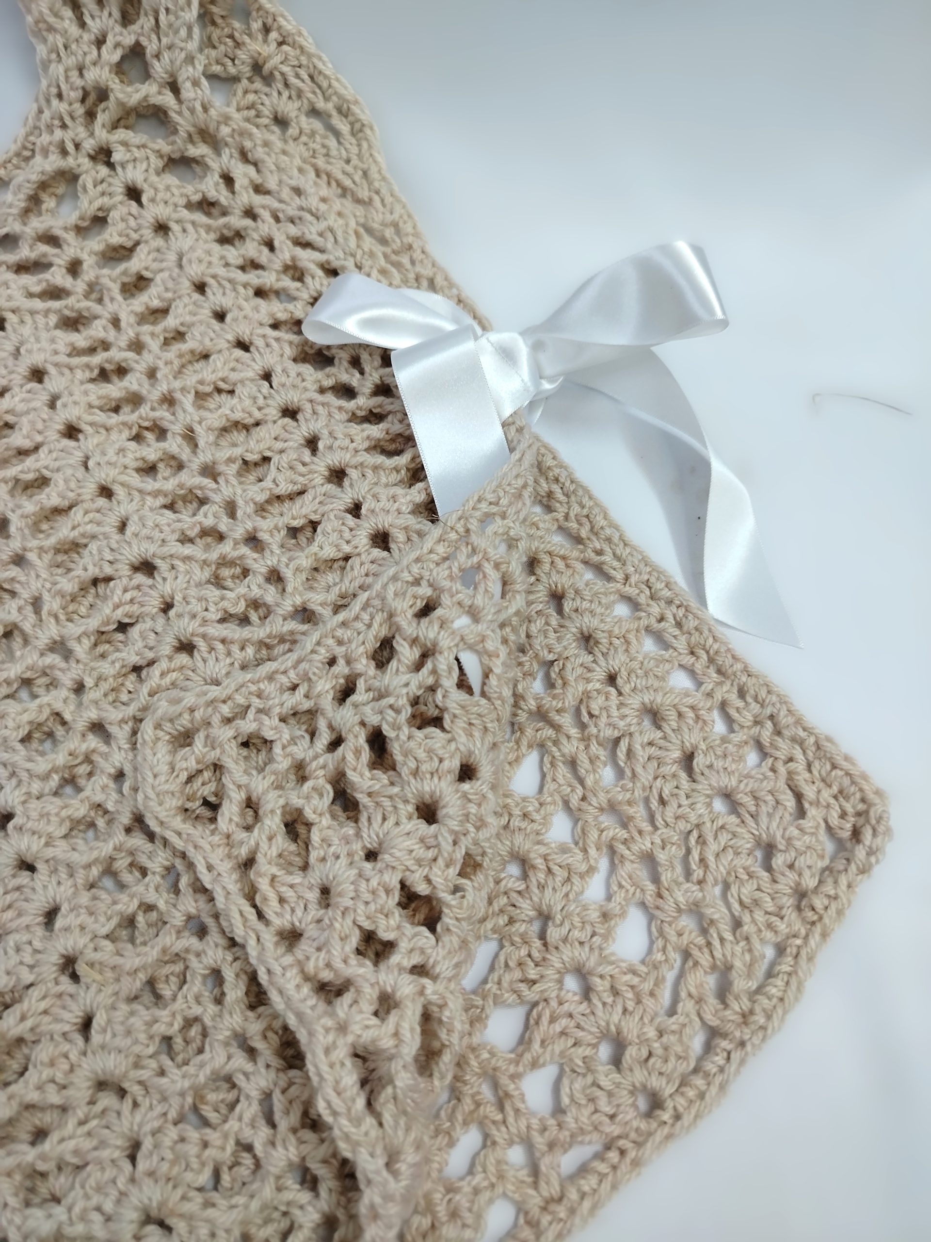 eaphi RIBBON YARN MESH CAMISOLE 新品 Sleeveless Crochet Top with Satin Ribbon - Moksi