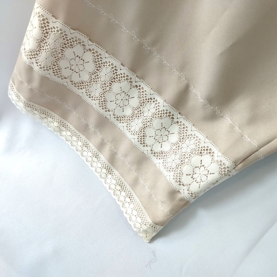 Wide-Leg Pants with Floral Lace Trim - Image 2