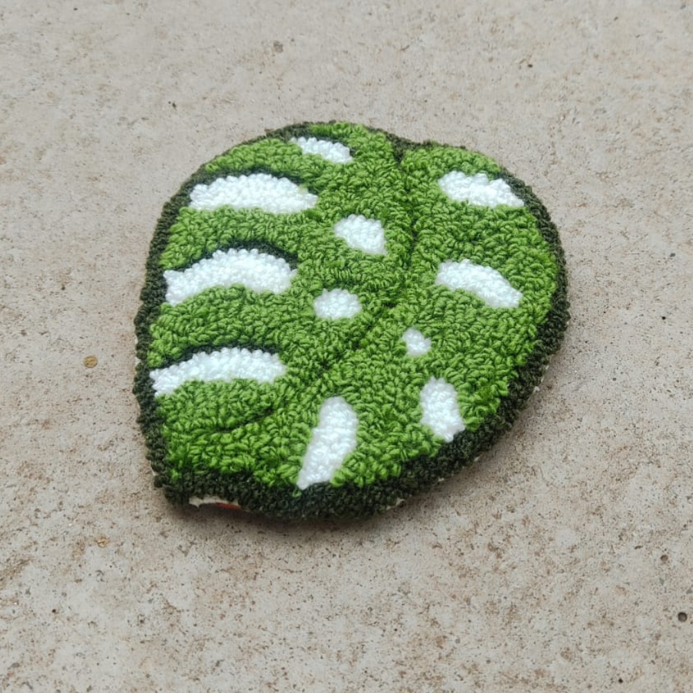 Monstera Leaf Coaster - Mug Rug - Image 2