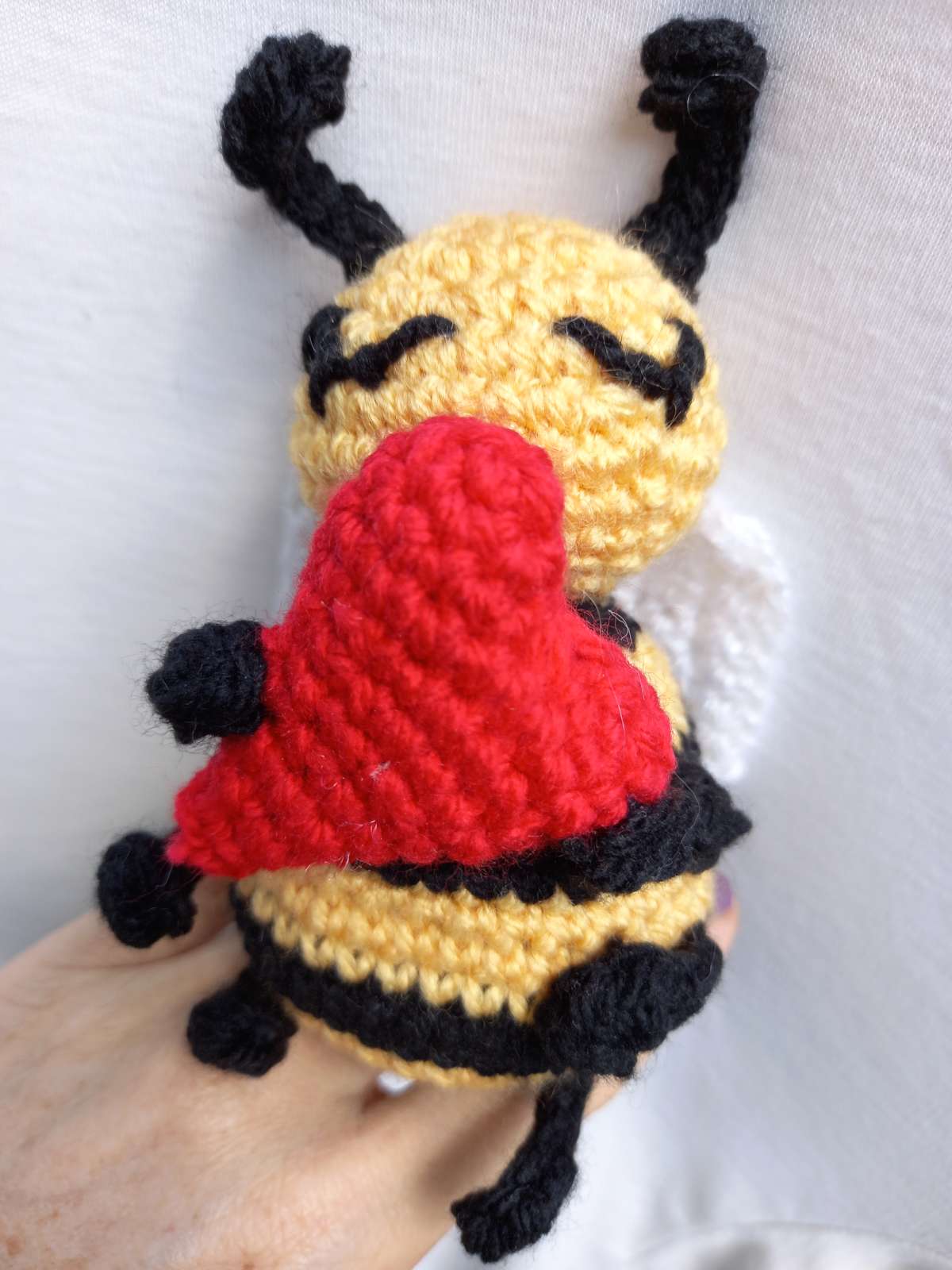 Emotional Support Bee Crochet Character - Image 4