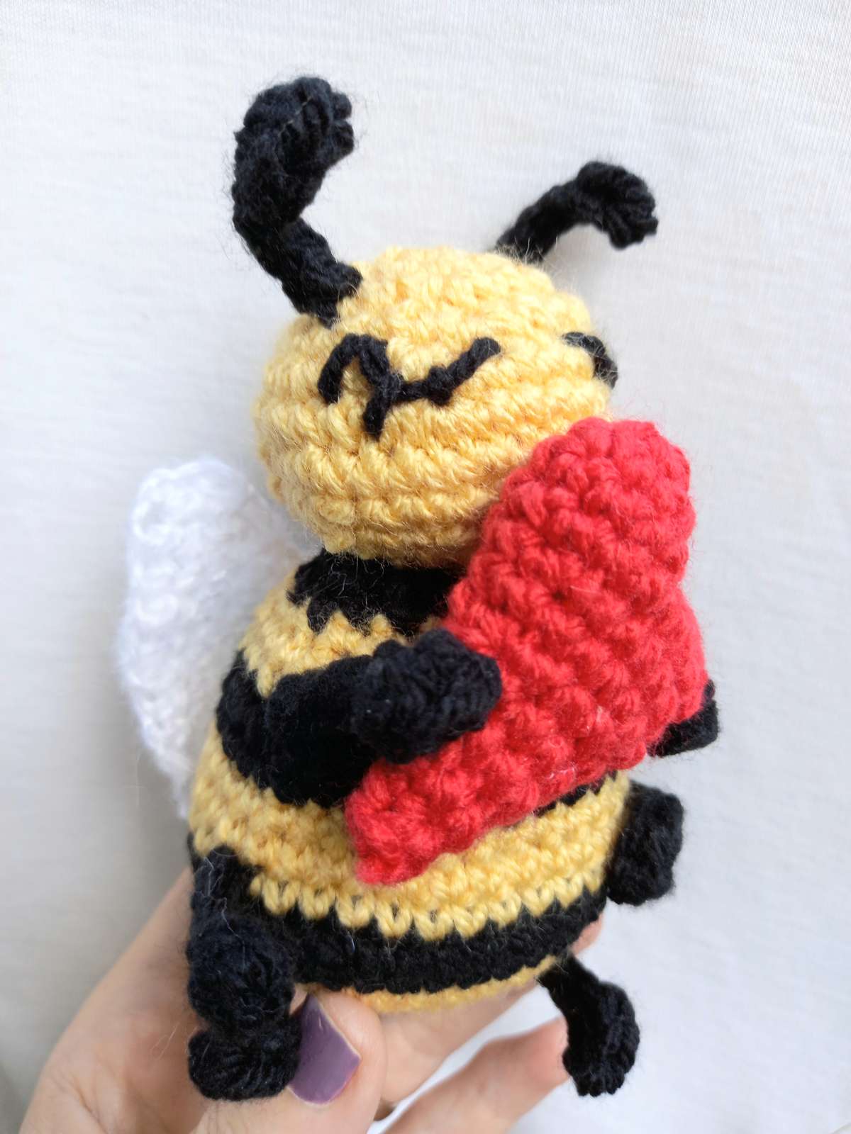Emotional Support Bee Crochet Character - Image 6