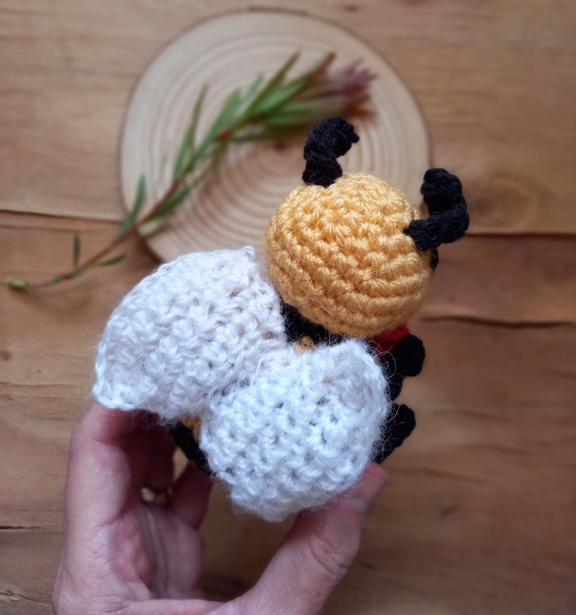 Emotional Support Bee Crochet Character - Image 3