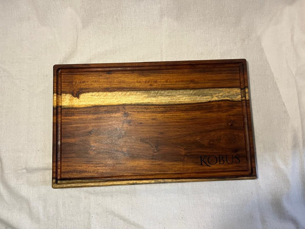 Custom Engraved Kiaat Steak Board - Image 4