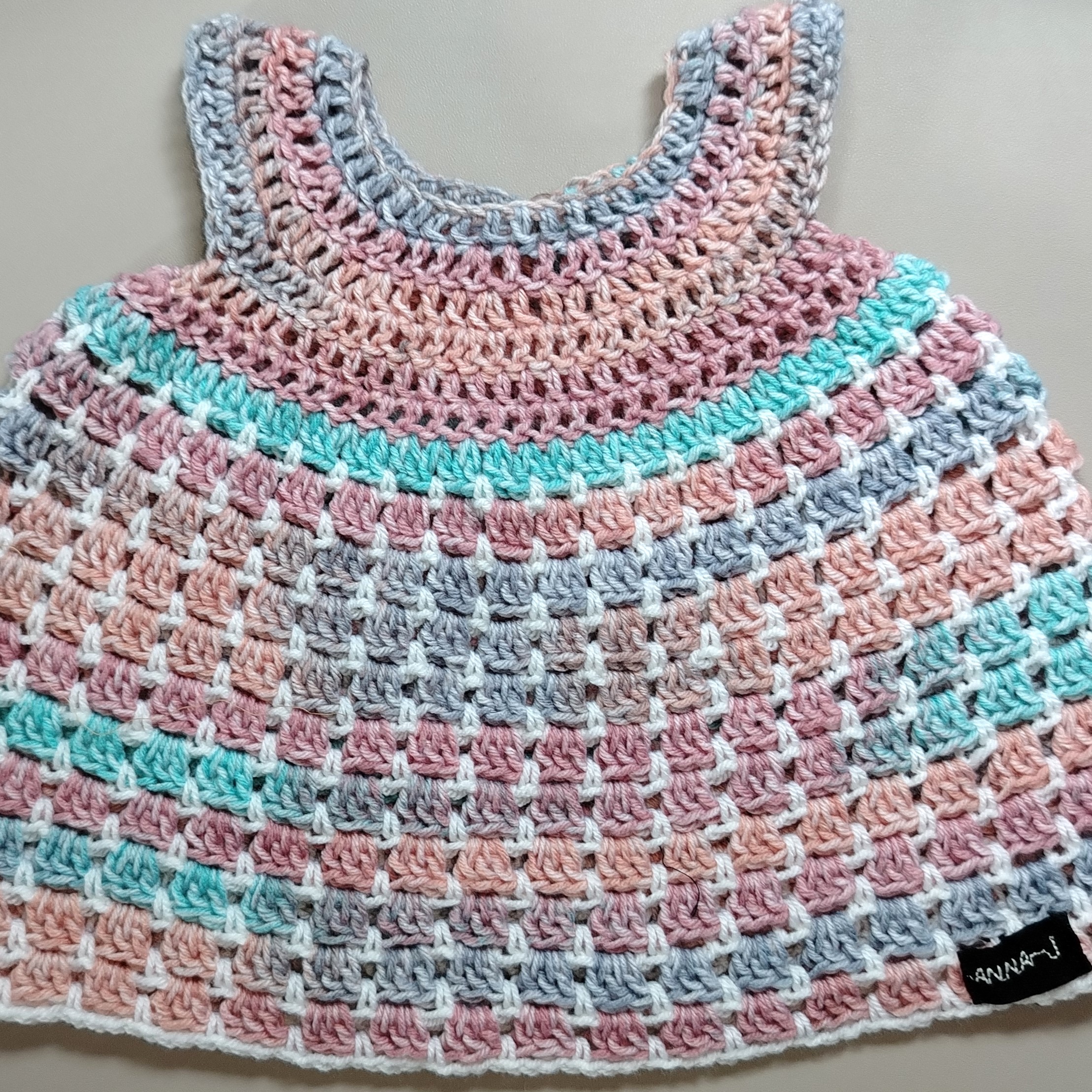 Rainbow Crochet Baby Dress