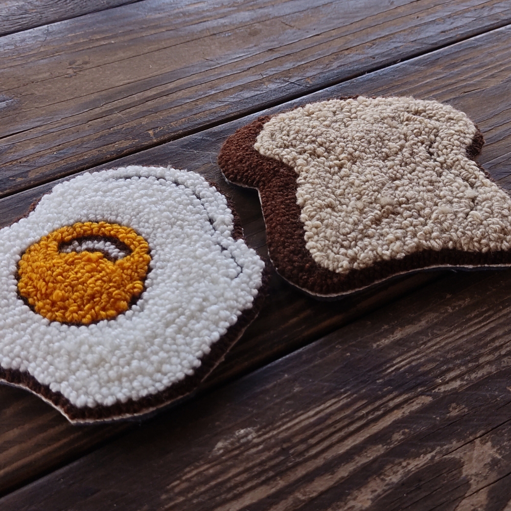 Egg and Toast Mug Rug Set - Image 3