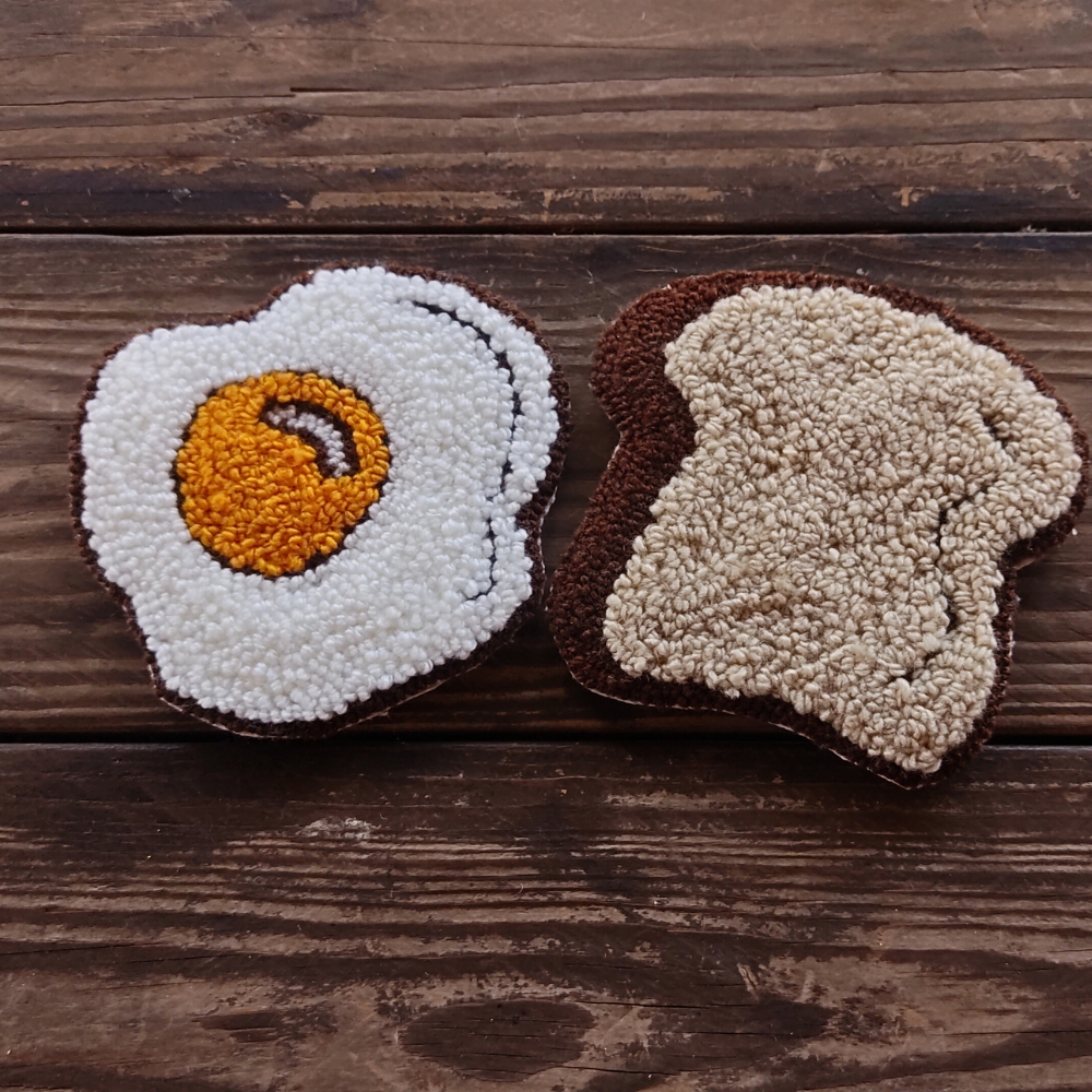 Egg and Toast Mug Rug Set - Image 2