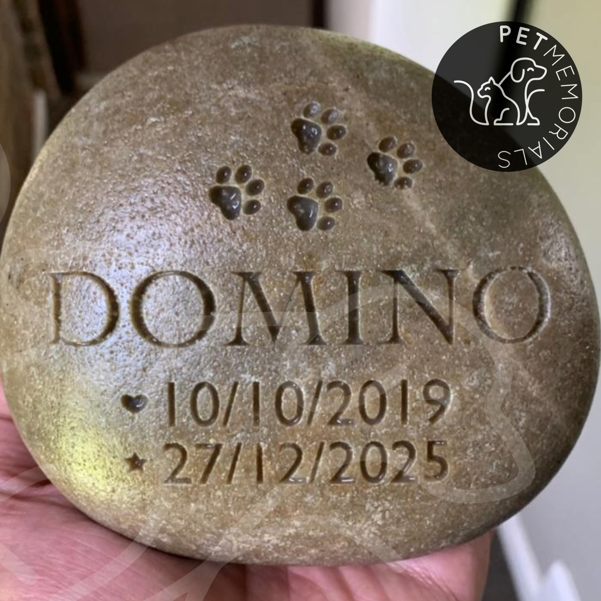 Pet Memorial Stone Brown Colour