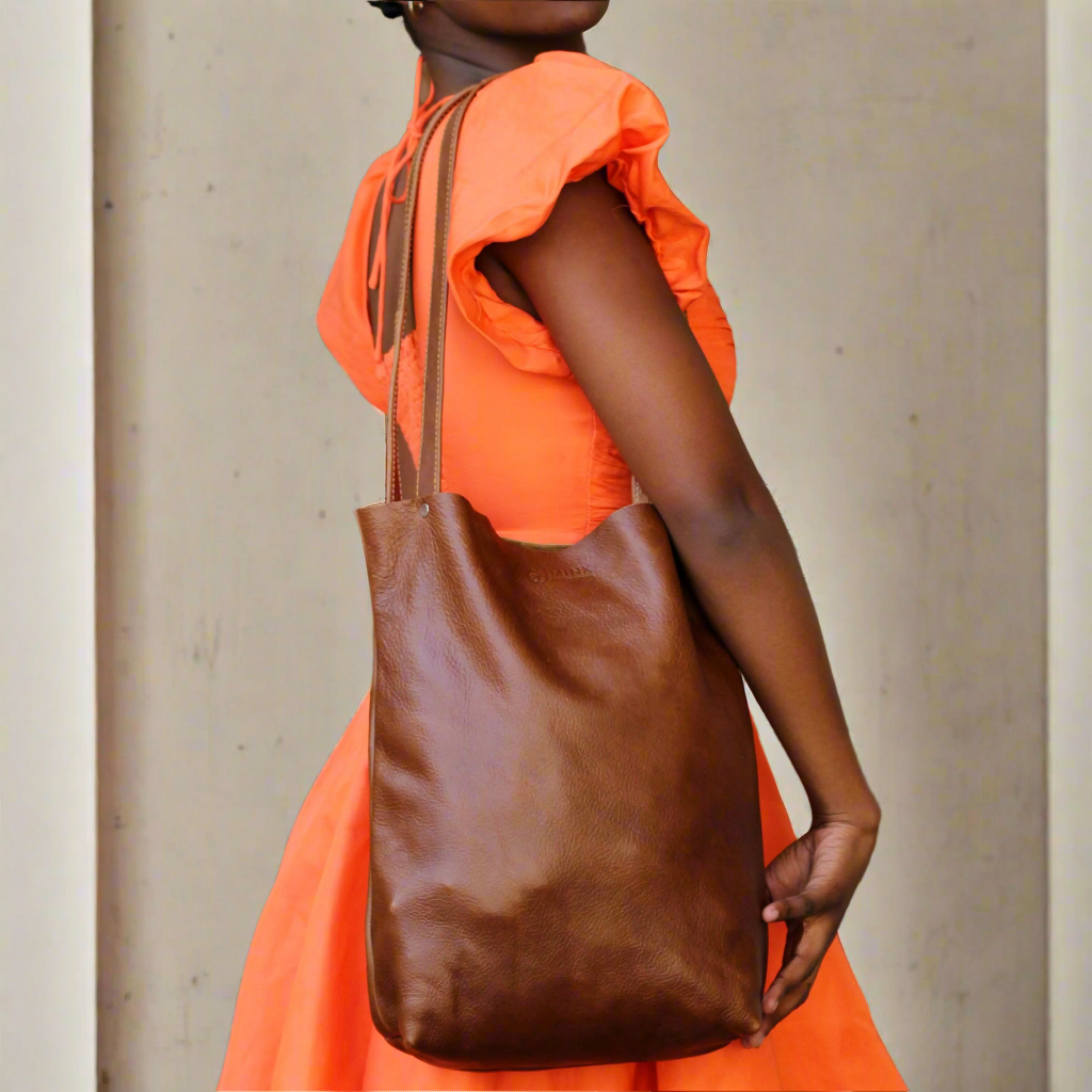 Zara Leather Shopper Bag - Image 7