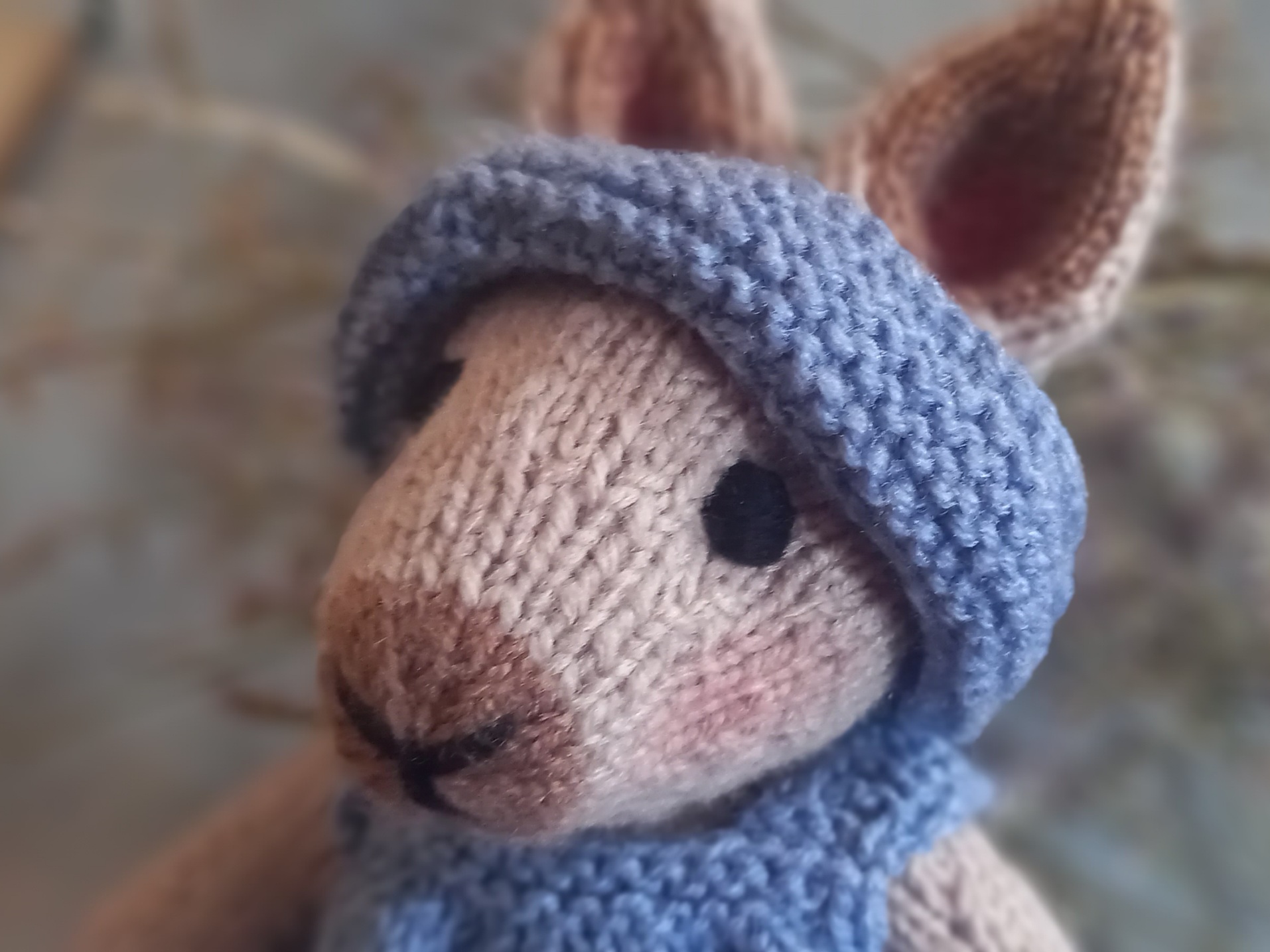 Handmade Knitted Bunny Doll - Image 3