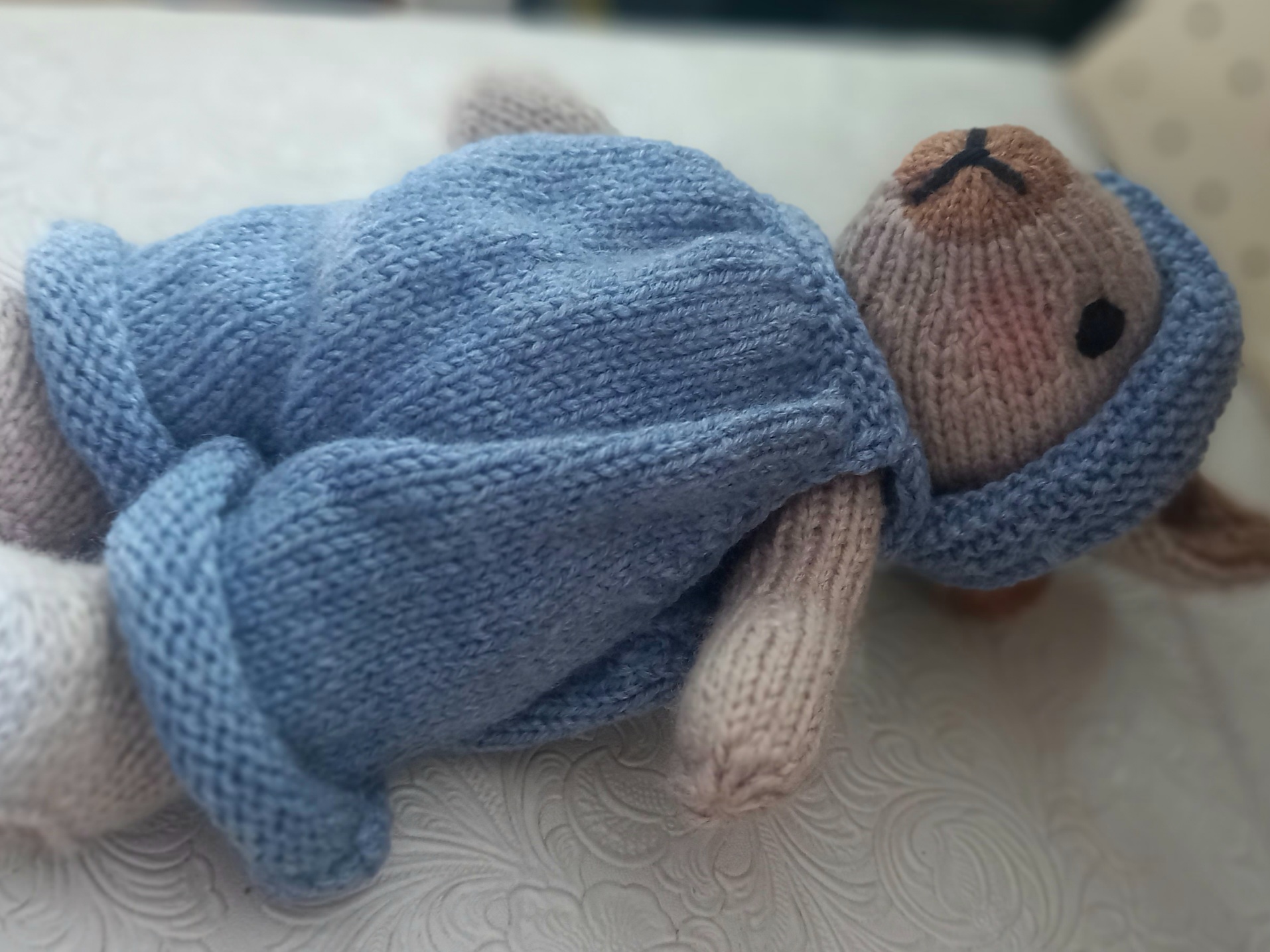 Handmade Knitted Bunny Doll - Image 6